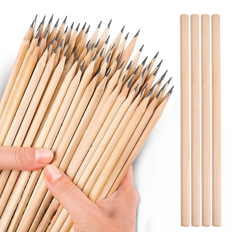 1 piece solid color class learning daily wood classic style pencil