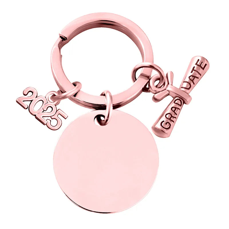 Basic Simple Style Round Letter Customization Laser Engraving 201 Stainless Steel Plating Unisex Bag Pendant Keychain