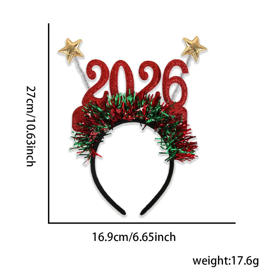 New Year Party Hat Band Christmas Decoration Star Color Stripe Headwear Countdown Celebration European American Style PET Material