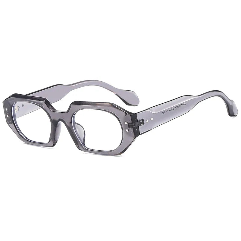 Hip-Hop Solid Color Ac Square Full Frame Glasses