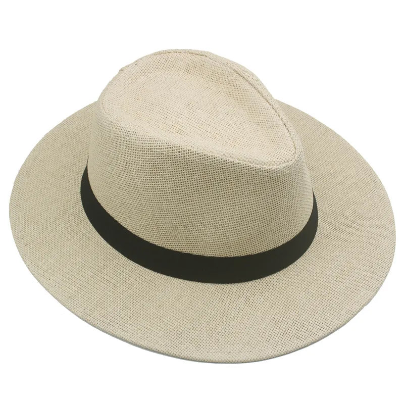 Unisex Retro Classic Style Solid Color Flat Eaves Sun Hat