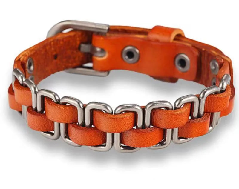 Stable     Popular Vintage Weave Cattle Leather Bracelet Yiwu Accessories Wholesale