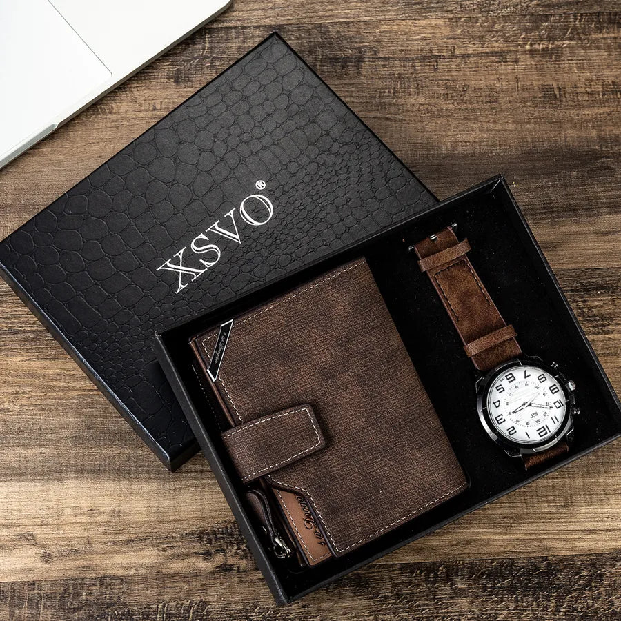 Casual Solid Color Buckle Quartz Men's Watches