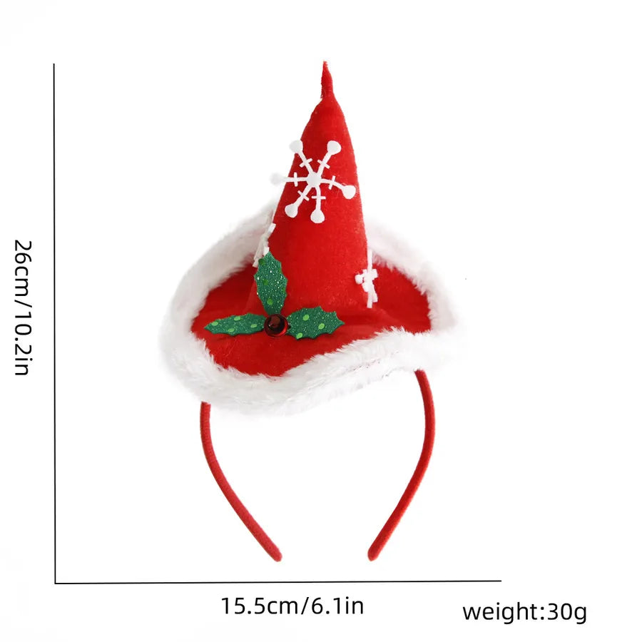 Christmas Cartoon Style Cute Christmas Hat Santa Claus Plastic Party headband
