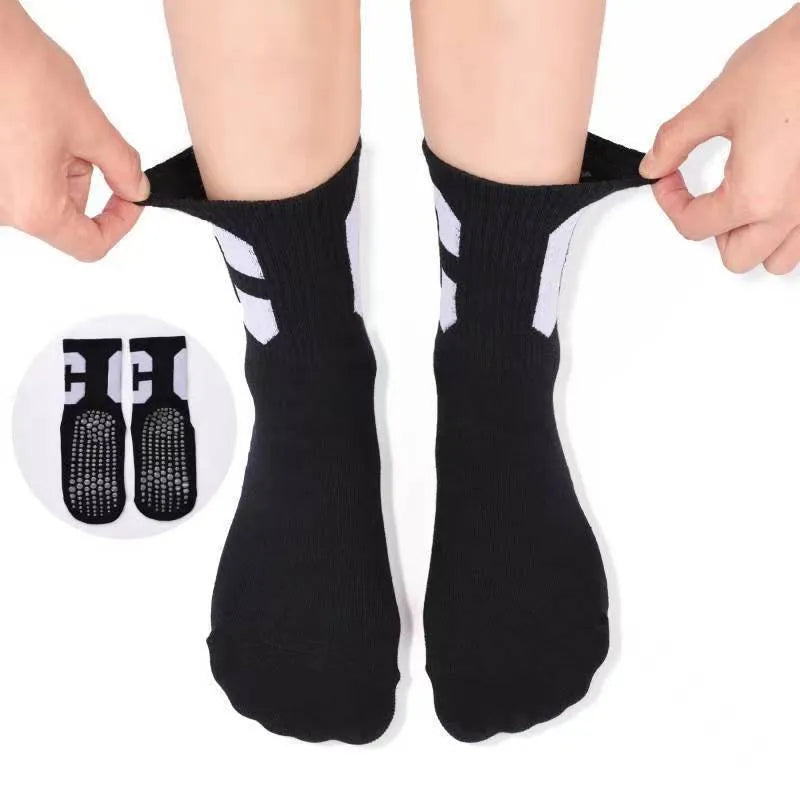 Unisex Casual Sports Letter Stripe Cotton Crew Socks A Pair