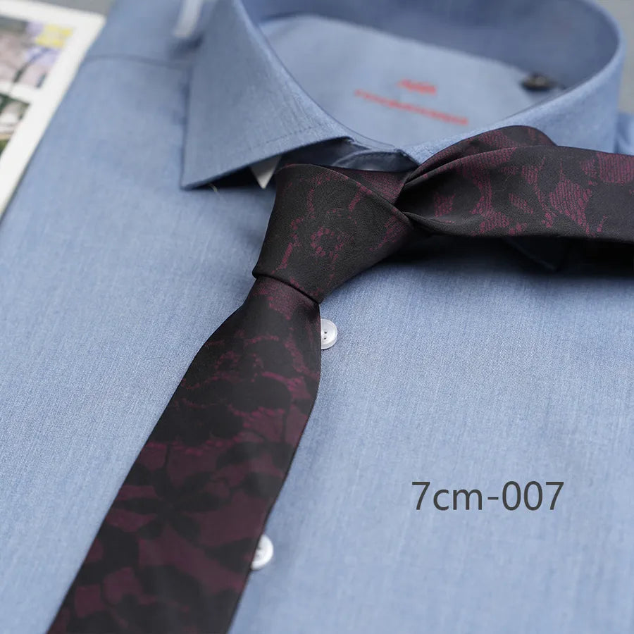 Casual Ditsy Floral Rhombus Polyester Yarn Men's Tie