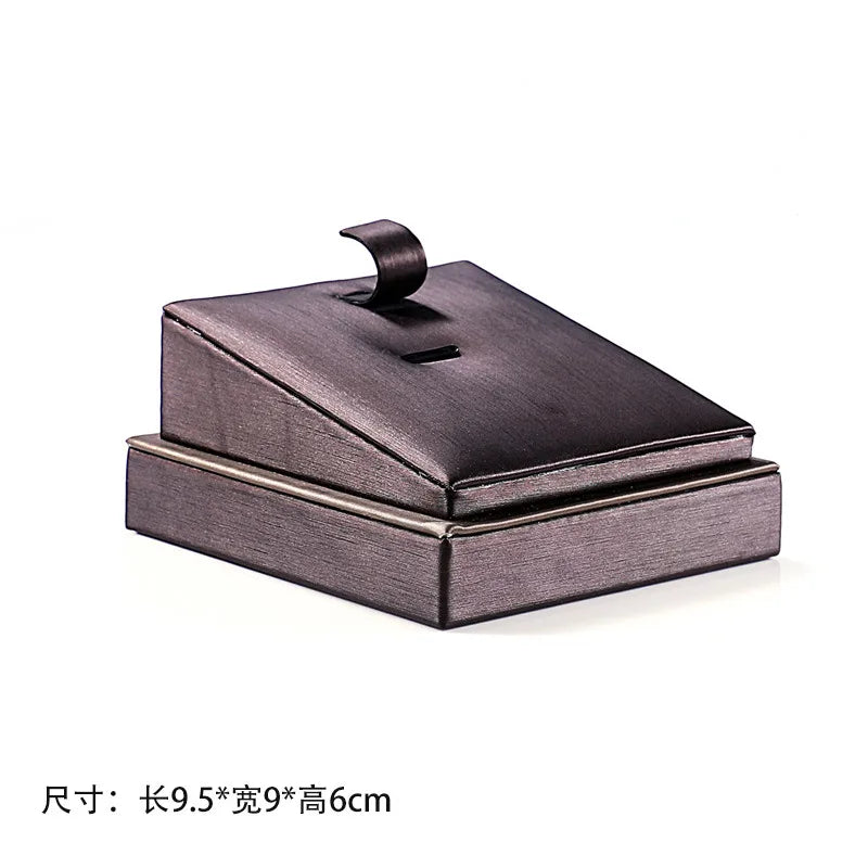 Jewelry Display Stand Ring Earring Bracelet Organizer Counter Decoration Rectangular Wooden Tray Luxury Feel Combination Craft
