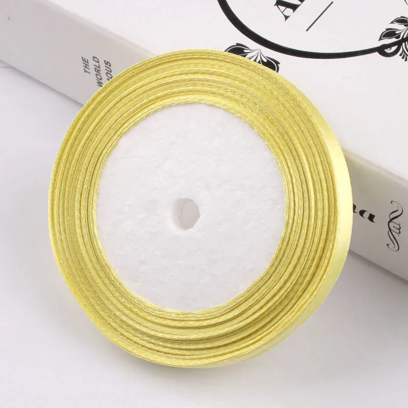 6mm Wide Ribbon Red Ribbon Fabric Ribbon 6mm Packaging Woven Hair Ribbon Thin Ribbon Headwear Hair Accessories Gold Line Ribbon