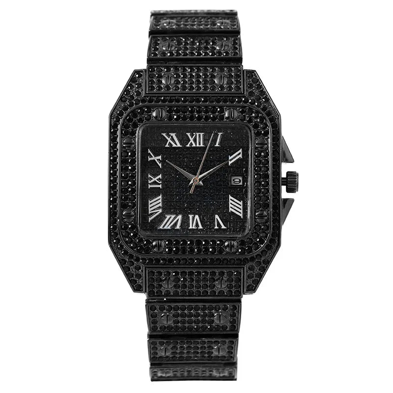 Elegant Glam Sparkly Double Side Snaps Quartz Watch Women's Watches