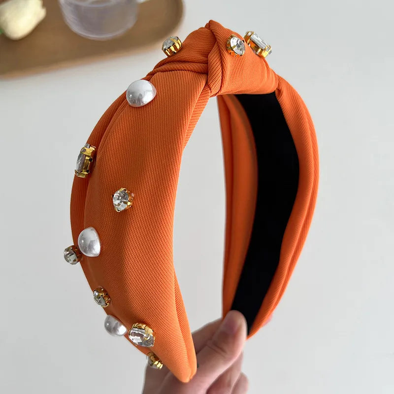 Elegant Lady Women's Solid Color Knot Cloth Hair Band