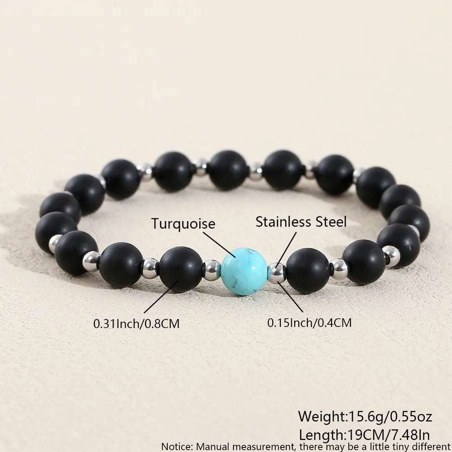 Casual Commute Solid Color Stone Men's Bracelets Men Beaded Bracelets