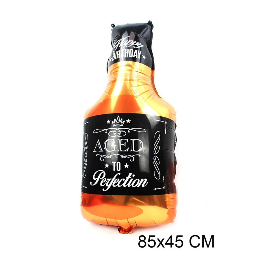 cute exaggerated romantic beer wine glass wine bottle aluminum film party birthday festival balloons