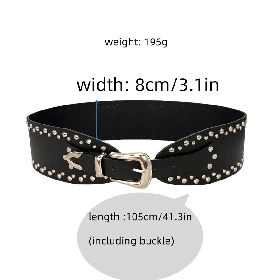 Classic Style Solid Color Pu Leather Alloy Women's Leather Belts