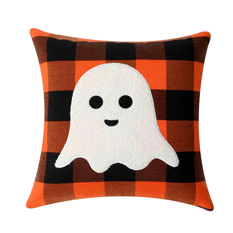 Halloween Ghost Cushion Covers Living Room Sofa Pillow Office Chair Pad Cartoon Anime Simple Style Ghostly Spooky Decor