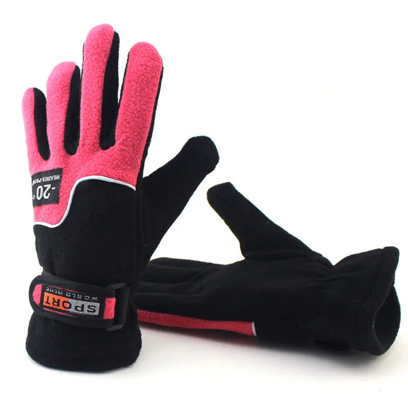 Gloves Men's Winter Couple's Gloves Riding Men's and Women's Winter Cycling Cold-proof Warm Outdoor Fleece Gloves