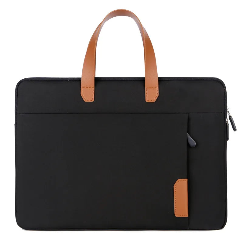 women's basic solid color oxford cloth briefcases