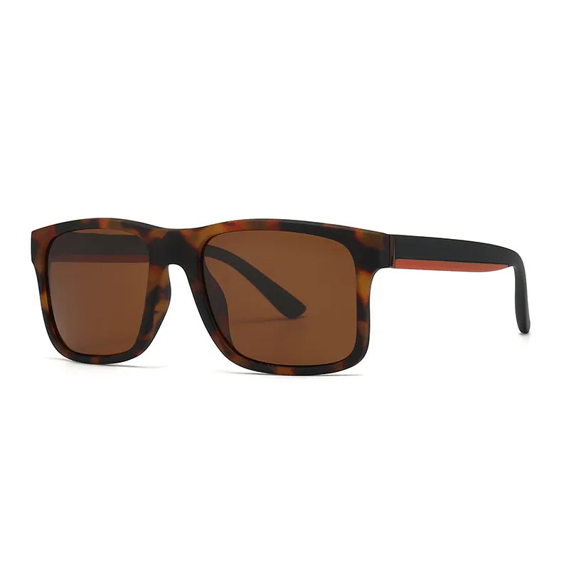 modern style solid color pc square patchwork full frame men's sunglasses