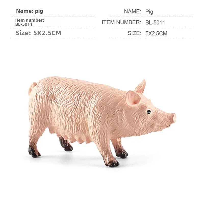 simulation mini farm poultry chicken duck goose cow gold small animal miniature model sand table ornaments wholesale