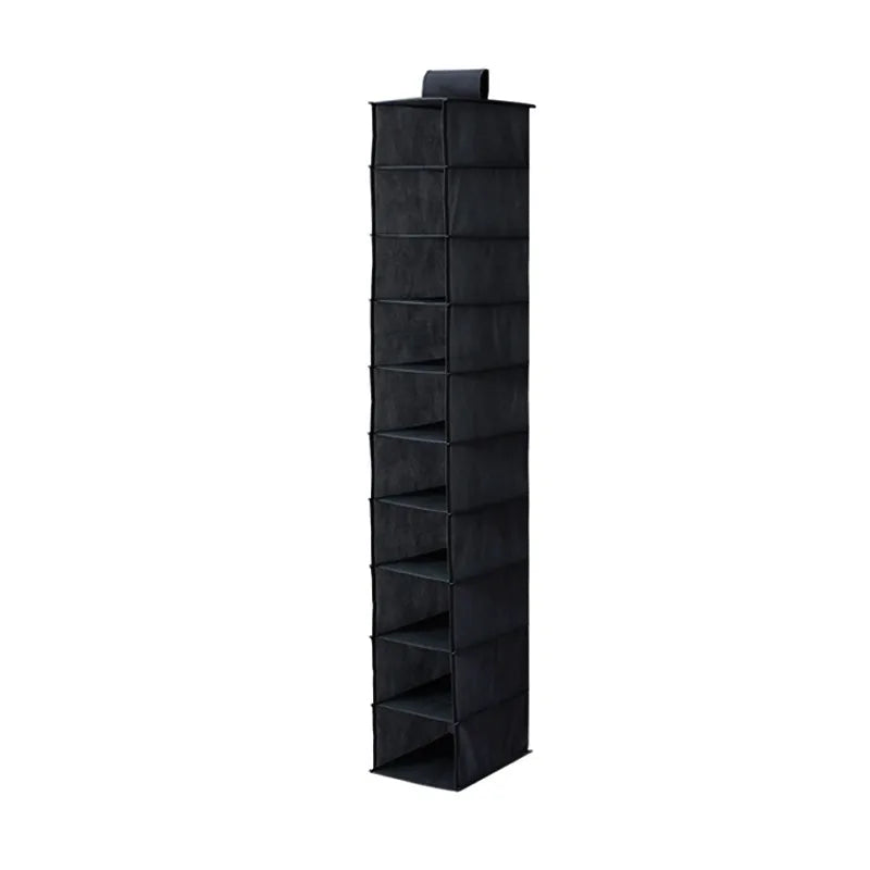 Non-woven hat ten-layer storage hanging bag tie belt organizing hanging bag accessories storage bag wardrobe storage hanging bag