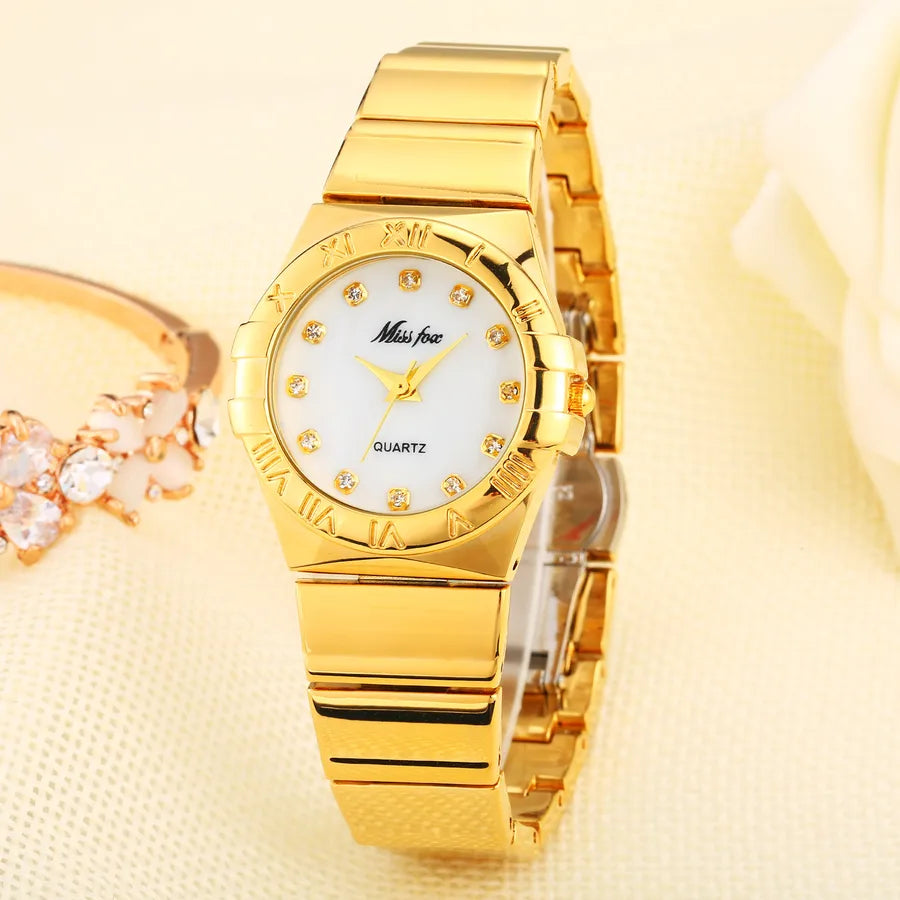 Fashion Geometric Butterfly Double Snap Quartz Women's Watches