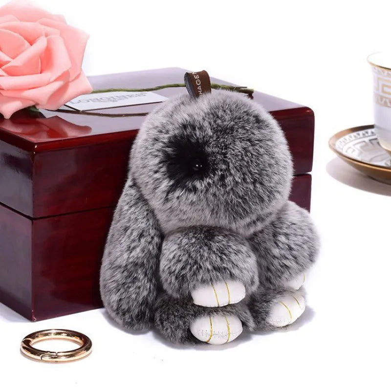 Simple Style Rabbit Artificial Wool Handmade Bag Pendant