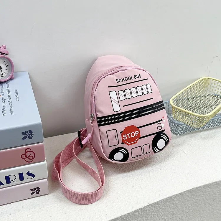 Kid'S Nylon Car Cute Oval Zipper Fanny Pack