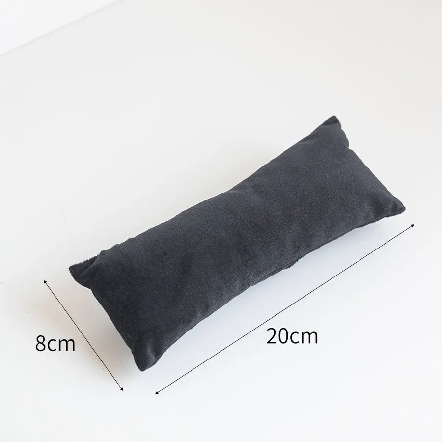 Velvet Fabric Bracelet Display Stand Counter Top Sponge Cushion Leather Surface Jewelry Accessory Premium Feeling Integrated Style