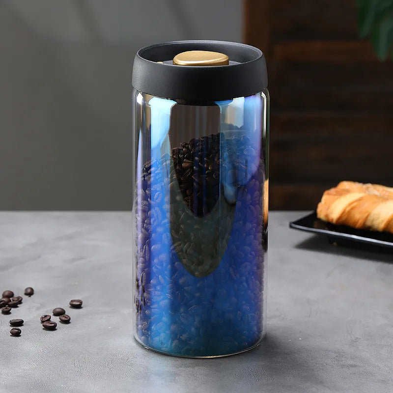 Simple Style Solid Color Glass Storage Container Box