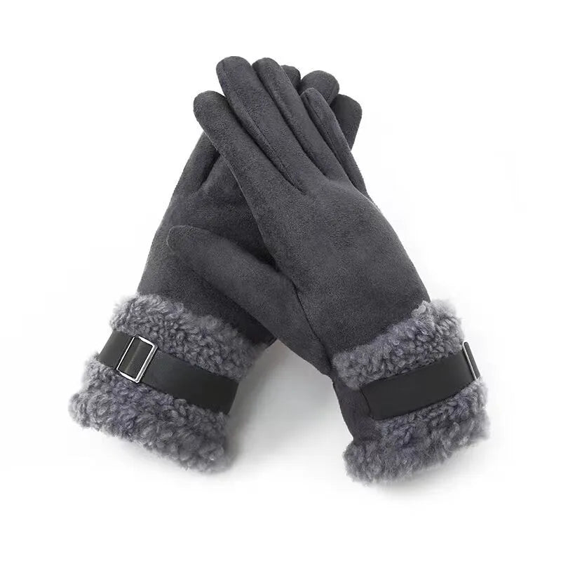 women's lady simple style solid color gloves 1 pair