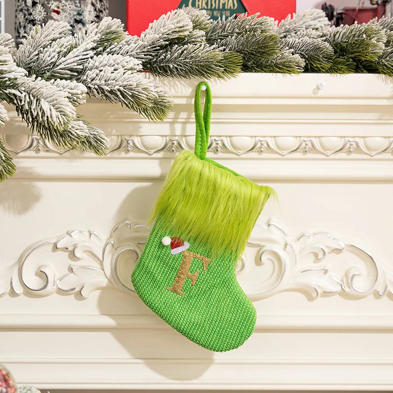 Christmas Nordic Style Cartoon Style Classic Style Christmas Hat Letter Nonwoven Polyester Party Festival Christmas socks Decorations Hanging Ornaments