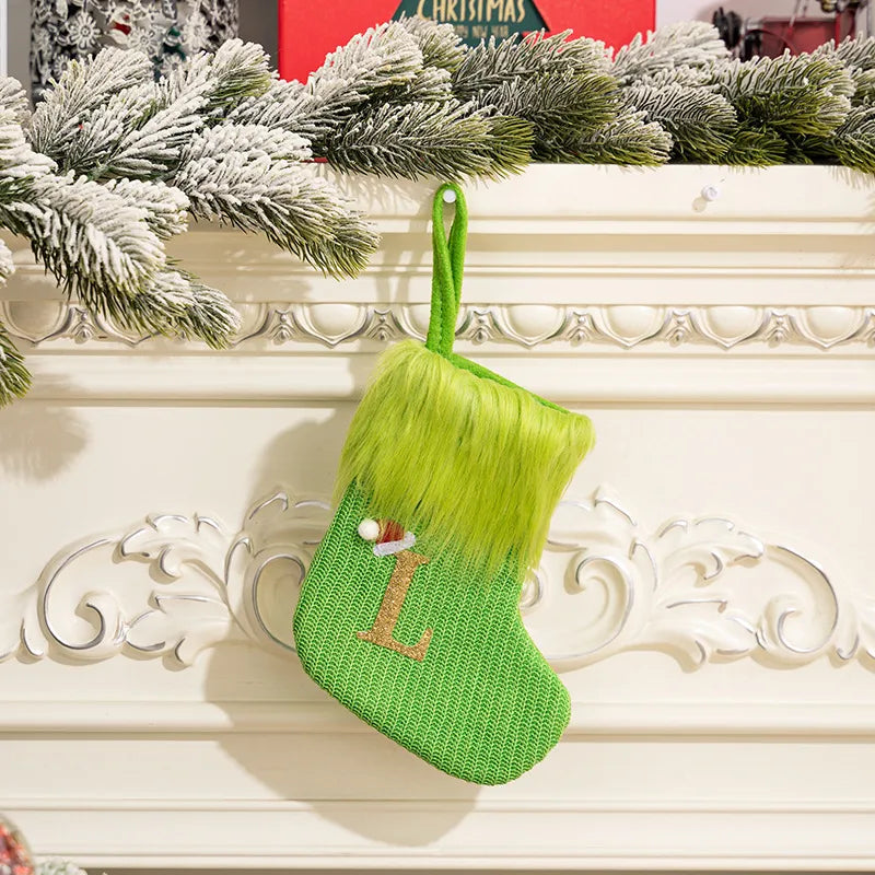 Christmas Nordic Style Cartoon Style Classic Style Christmas Hat Letter Nonwoven Polyester Party Festival Christmas socks Decorations Hanging Ornaments