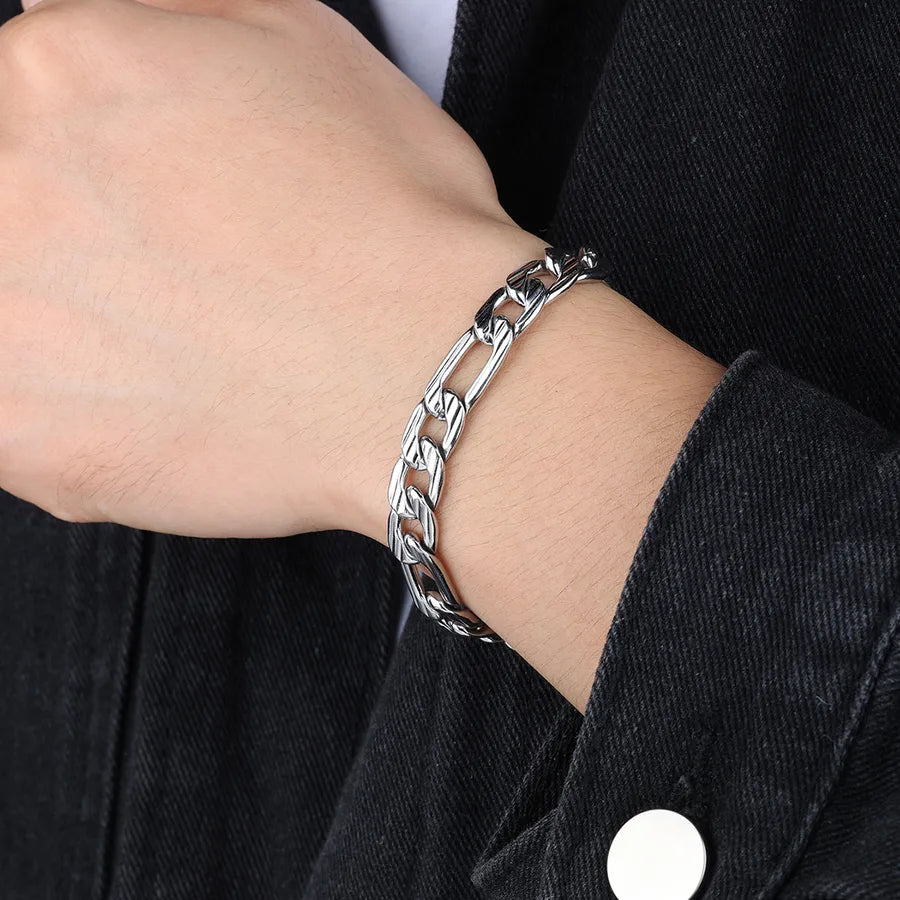 Simple Style Solid Color 304 Stainless Steel Bracelets In Bulk