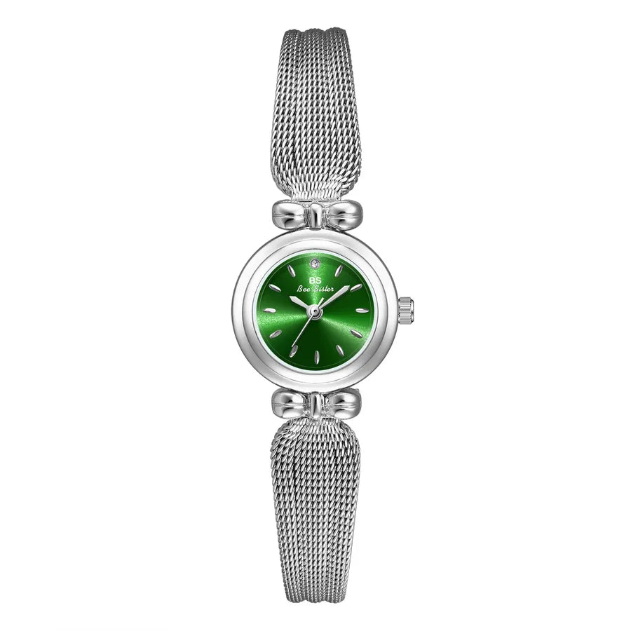 Elegant Simple Style Solid Color Single Folding Buckle Quartz Women's Watches