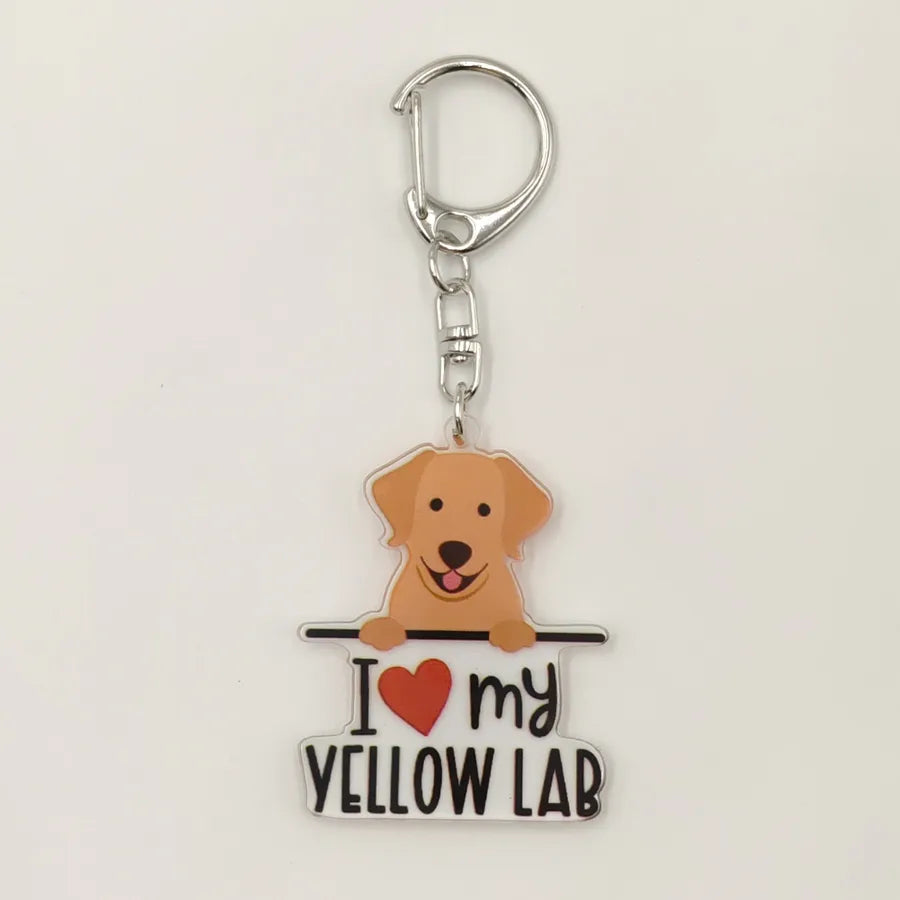 Ethnic Style Simple Style Letter Dog Arylic Unisex Keychain