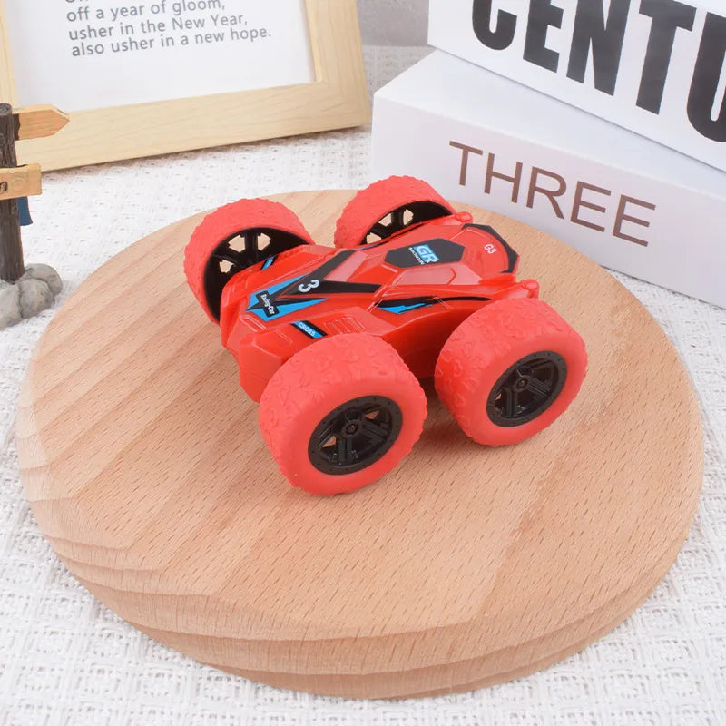 Children's four-wheel drive inertia car double-sided off-road vehicle fall-resistant stunt racing model boy gift toy stall wholesale