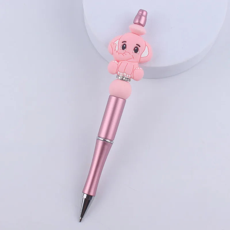 creative cartoon animal silicone bead color ballpoint pen