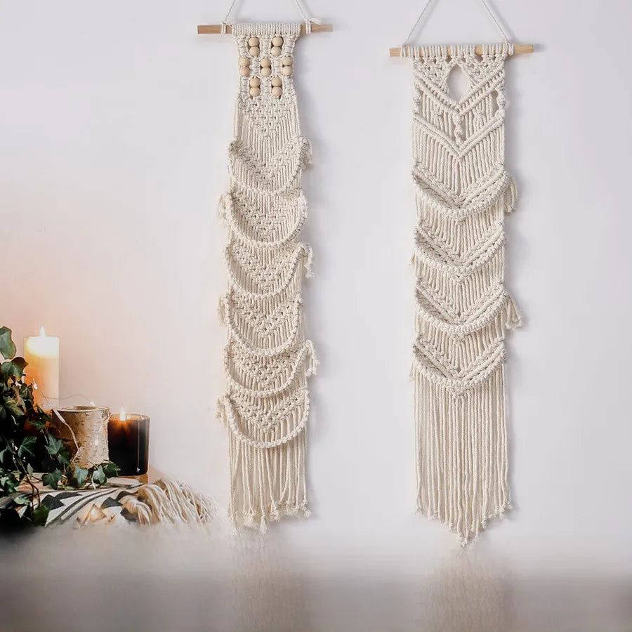 Hat storage rack  Nordic style hand-woven living room bedroom bohemian hanging hat storage rack