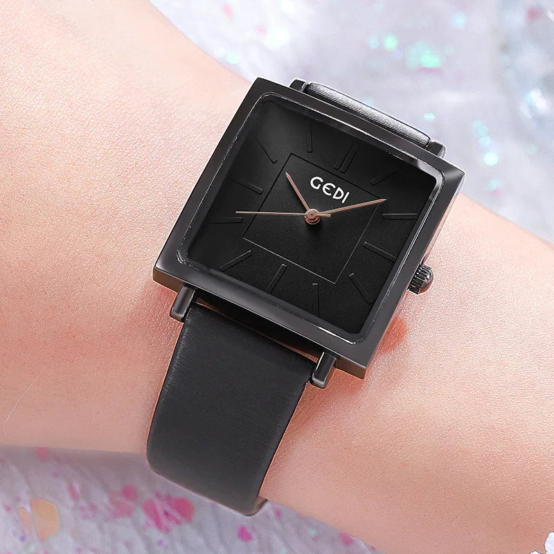 Simple Style Solid Color Buckle Quartz Watch Women's Watches