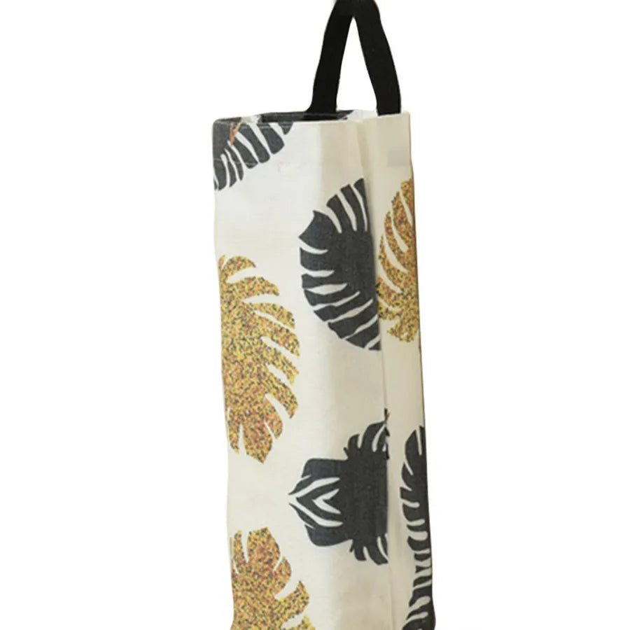 Japanese Style Leaves Plaid Butterfly Polyester storage bag