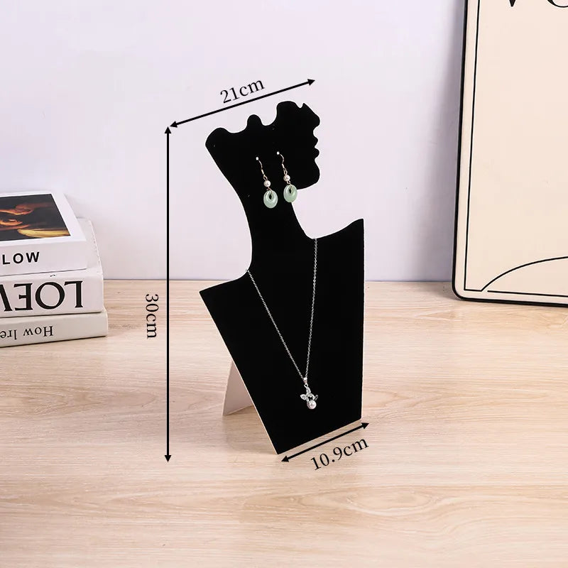 Foldable Jewelry Display Stand Necklace Earring Stud Artistic Velvet Window Display Shooting Props For Pendants And Accessories