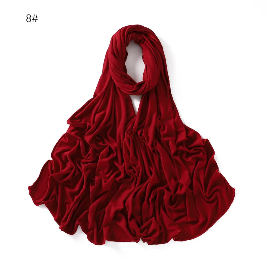 women's basic solid color mercerized cotton modal cotton linen scarves
