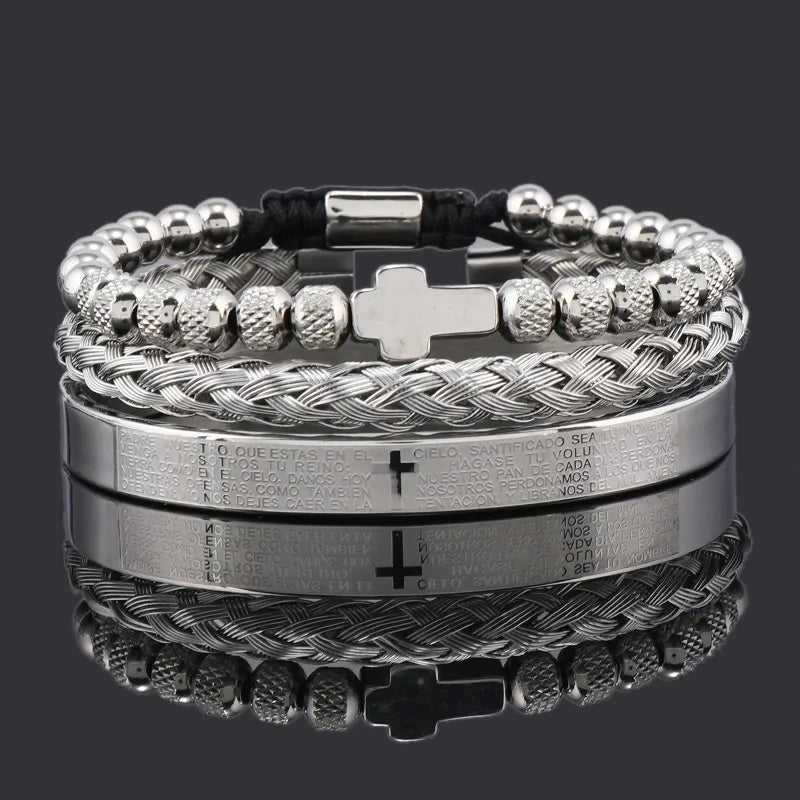Simple Style Cross 304 Stainless Steel Unisex Bracelets