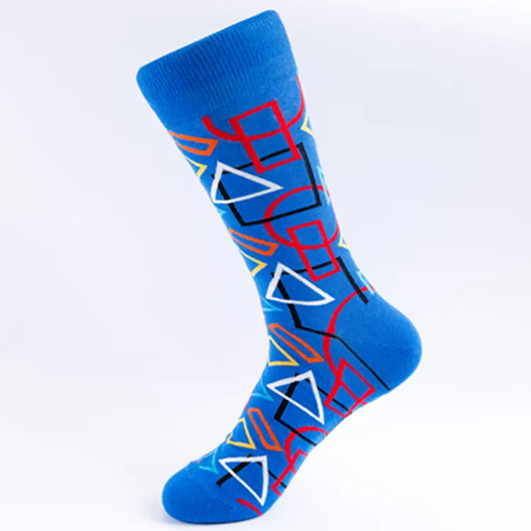 men's casual national flag stripe cotton jacquard ankle socks