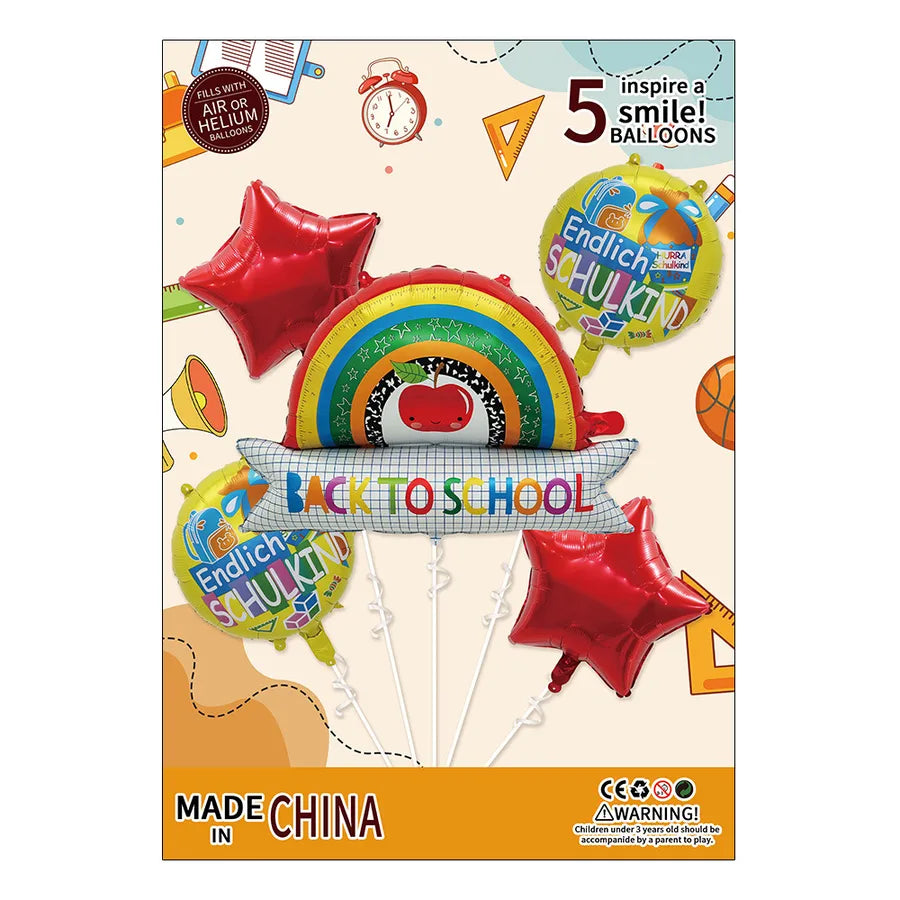 Back To School Classic Style Letter Star Balloon Aluminum Film Party Street Balloons