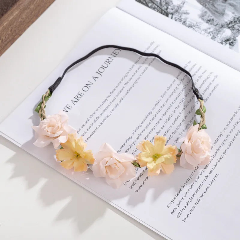 Sweet Women's Flower Cloth Hair Band wreath