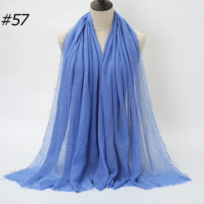fashion solid color cotton pashmina scarves