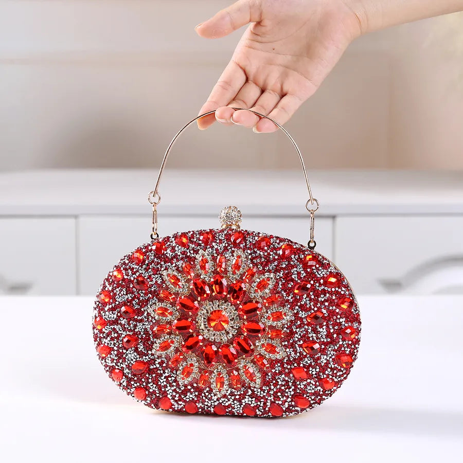 Pu Leather Printing Oval Evening Bags