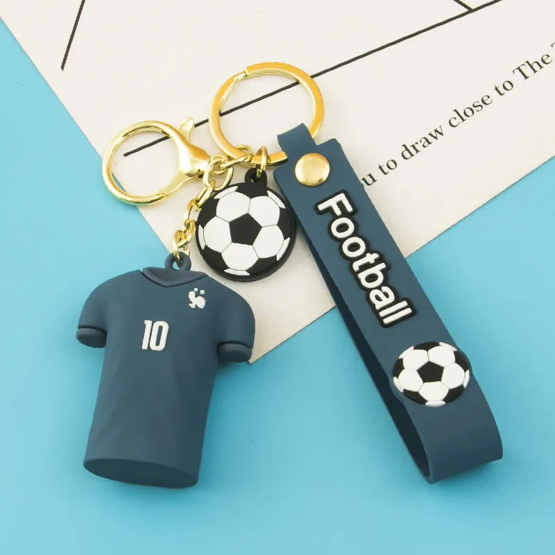 fashion letter football pvc unisex bag pendant keychain 1 piece