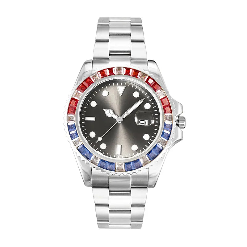 Business Solid Color Folding Buckle Quartz Watch Men's Watches