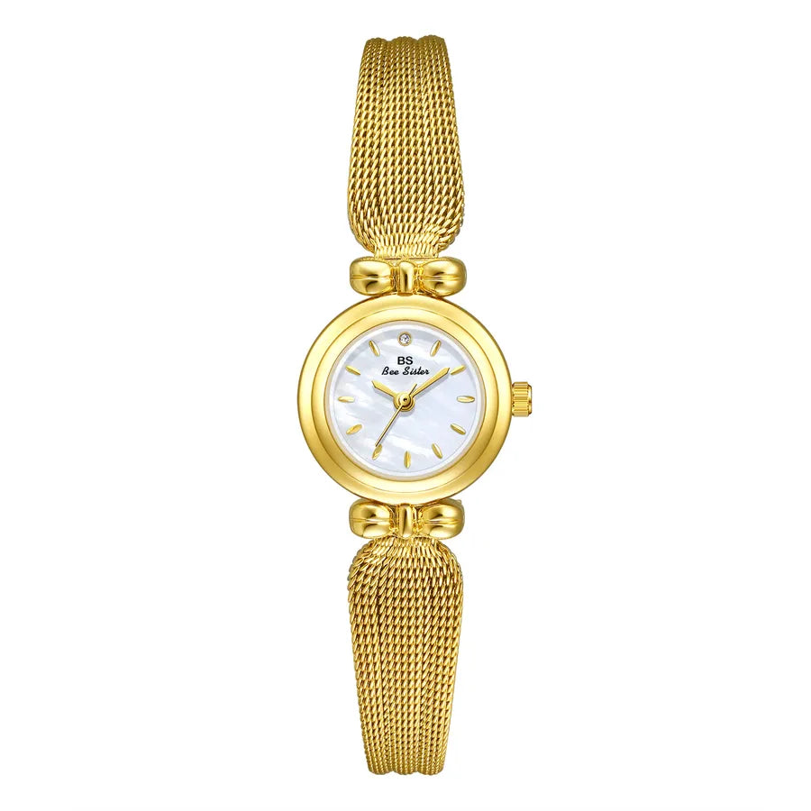 Elegant Simple Style Solid Color Single Folding Buckle Quartz Women's Watches